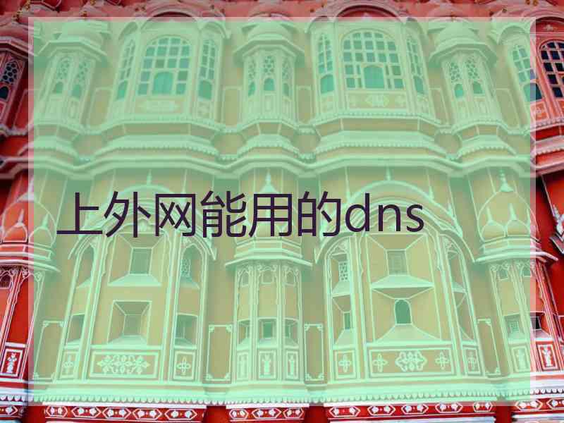 上外网能用的dns