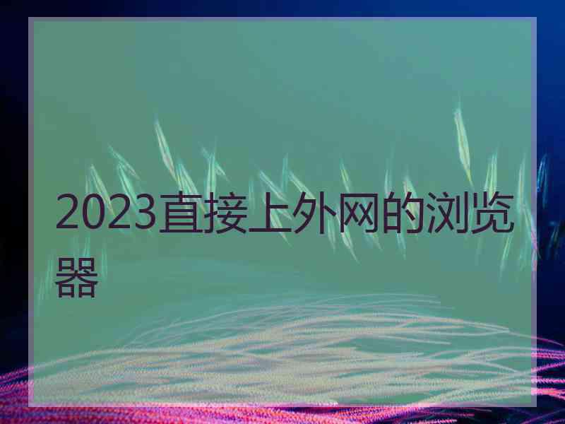 2023直接上外网的浏览器