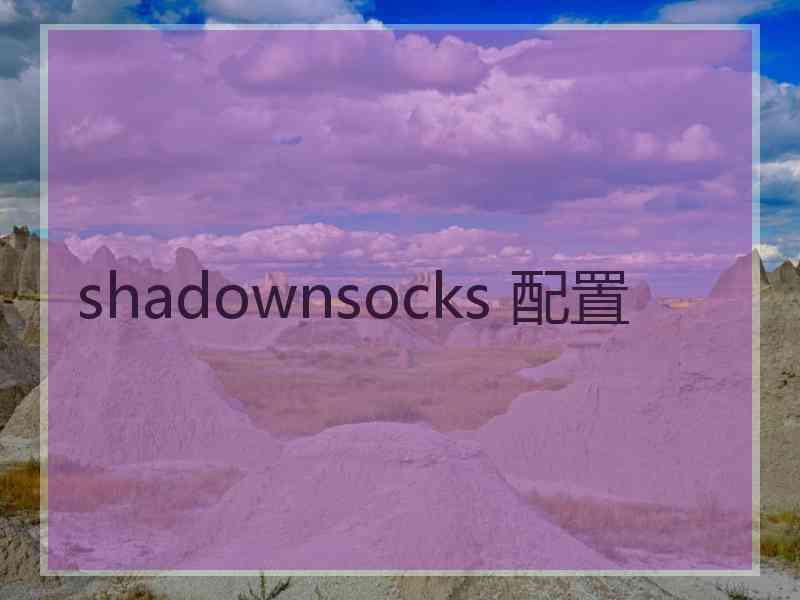 shadownsocks 配置