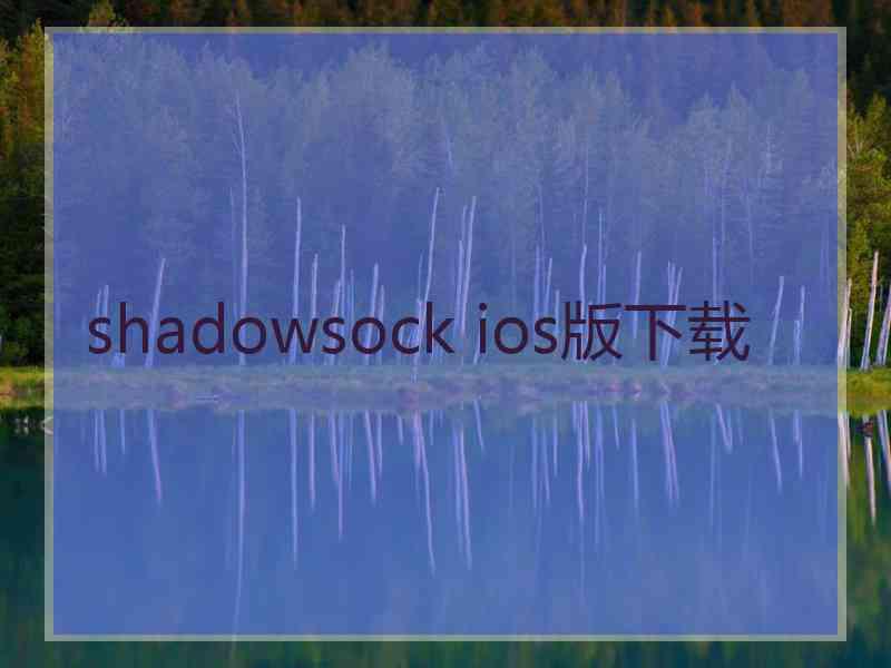 shadowsock ios版下载