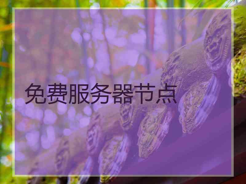 免费服务器节点