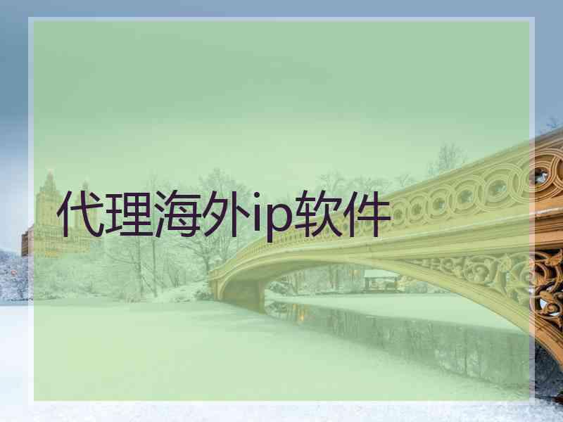 代理海外ip软件