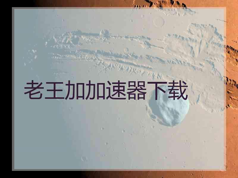 老王加加速器下载